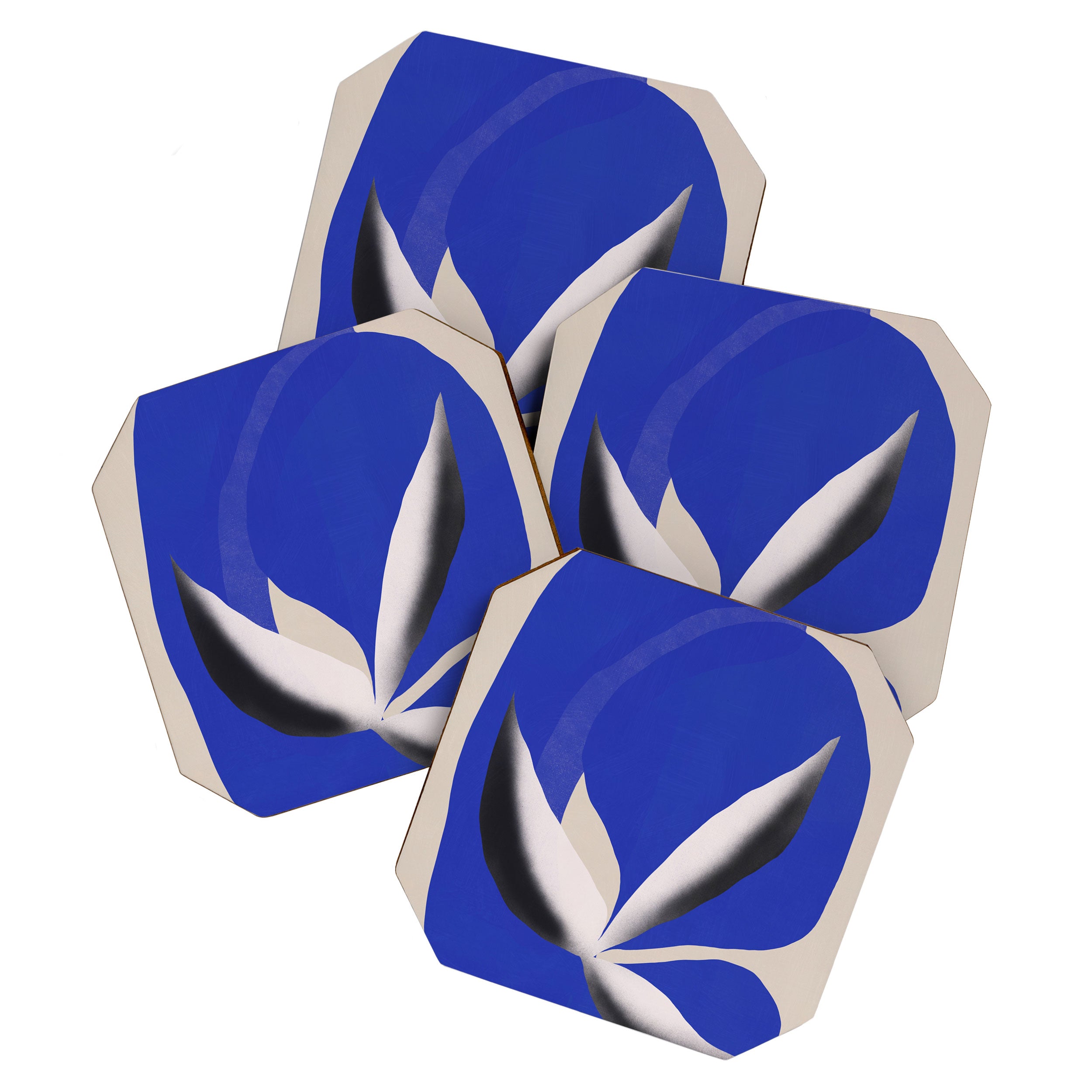 Liquid cobalt blue abstraction 02 Coaster Gallery Image 1