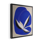 Liquid cobalt blue abstraction 02 Framed Canvas Print Gallery Image 2