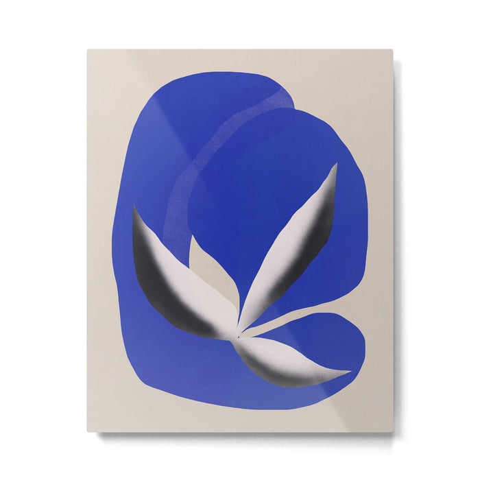 Liquid cobalt blue abstraction 02 Metal Print Gallery Image 1