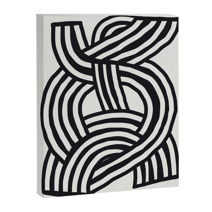 Mid Century Modern Abstract line art Painting  Canvas Print Gallery Image 1