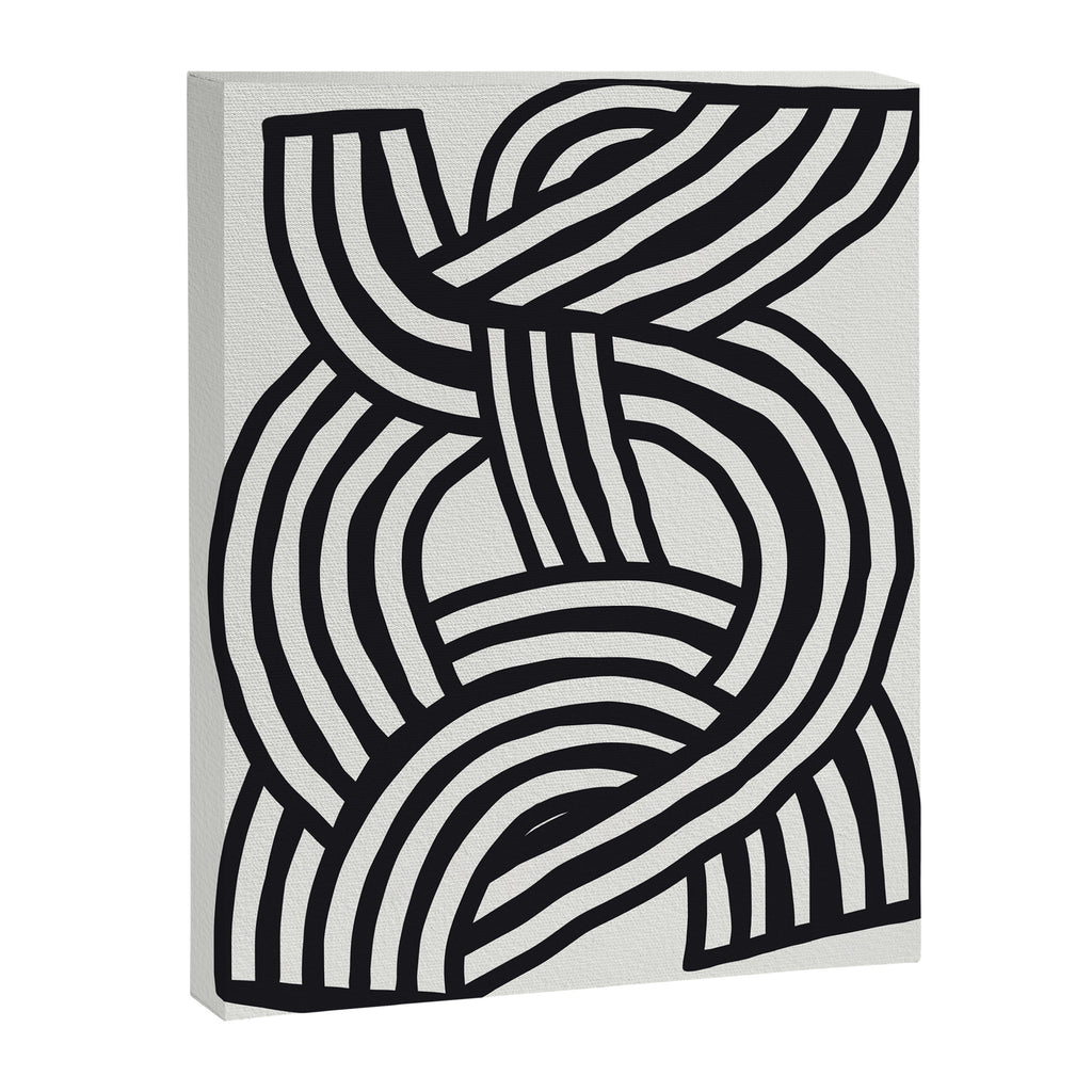 Mid Century Modern Abstract line art Painting  Canvas Print Gallery Image 6