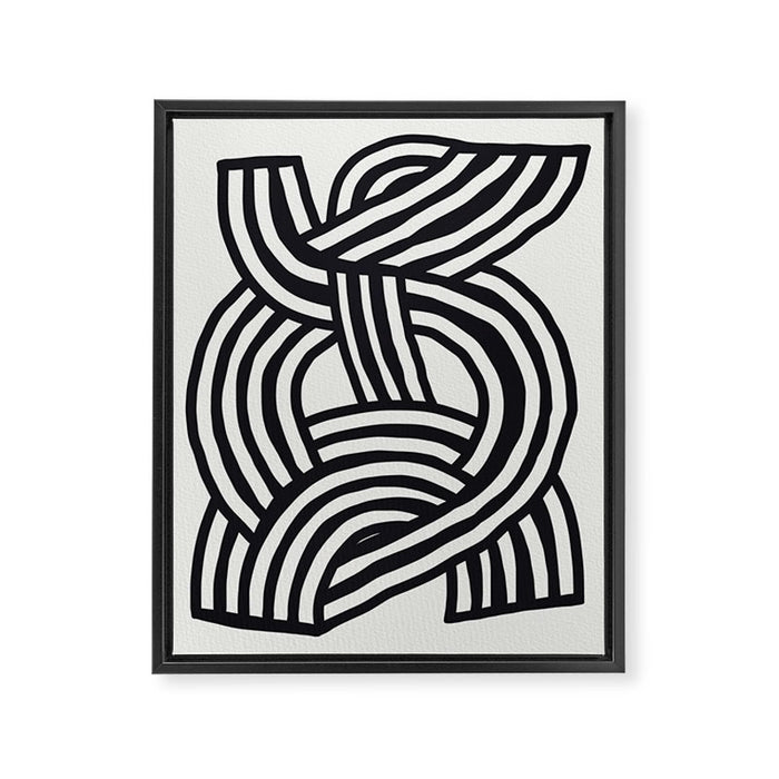 Mid Century Modern Abstract line art Painting  Framed Canvas Print Gallery Image 1