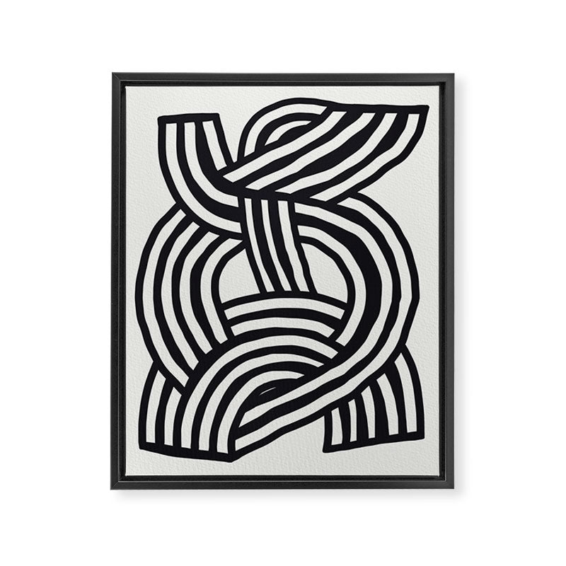 Mid Century Modern Abstract line art Painting  Framed Canvas Print Gallery Image 6