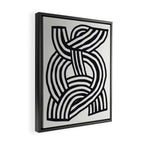 Mid Century Modern Abstract line art Painting  Framed Canvas Print Gallery Image 2