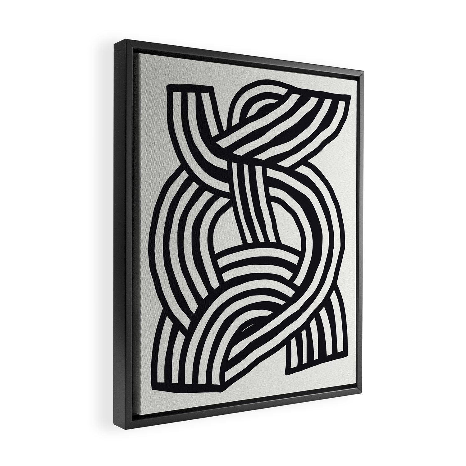 Mid Century Modern Abstract line art Painting  Framed Canvas Print Gallery Image 2