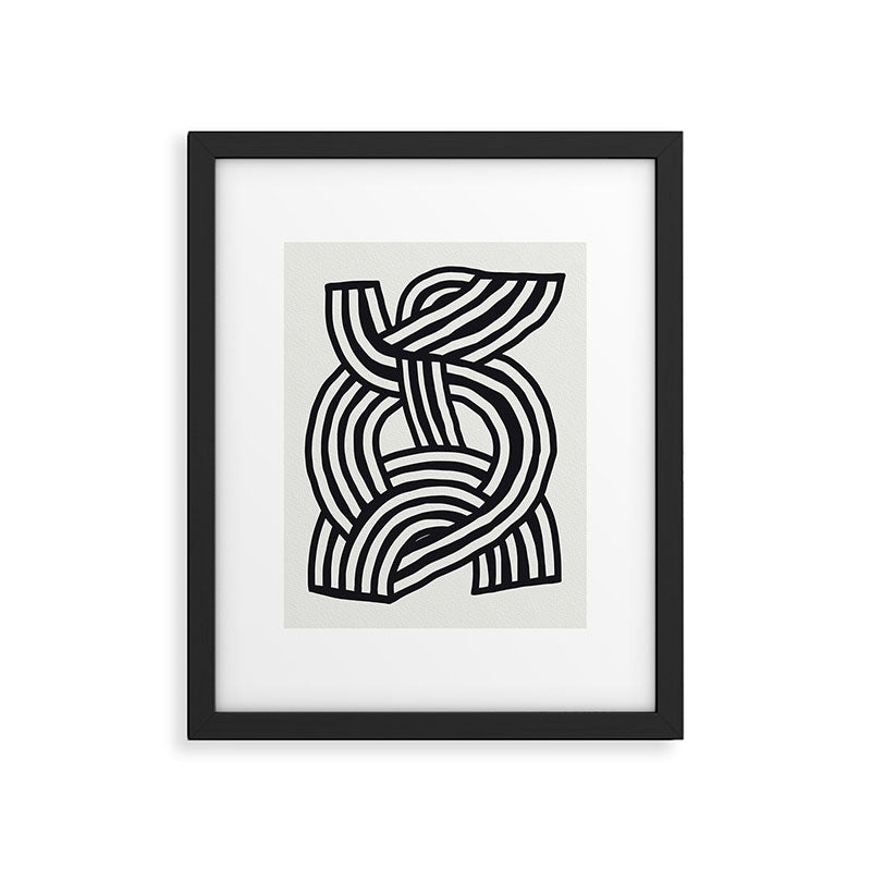 Mid Century Modern Abstract line art Painting  Framed Art Print Gallery Image 4