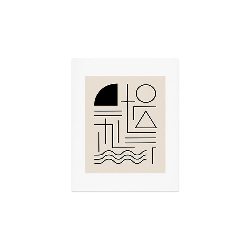 Minimal Bauhaus Geometric Design  Art Print Gallery Image 1