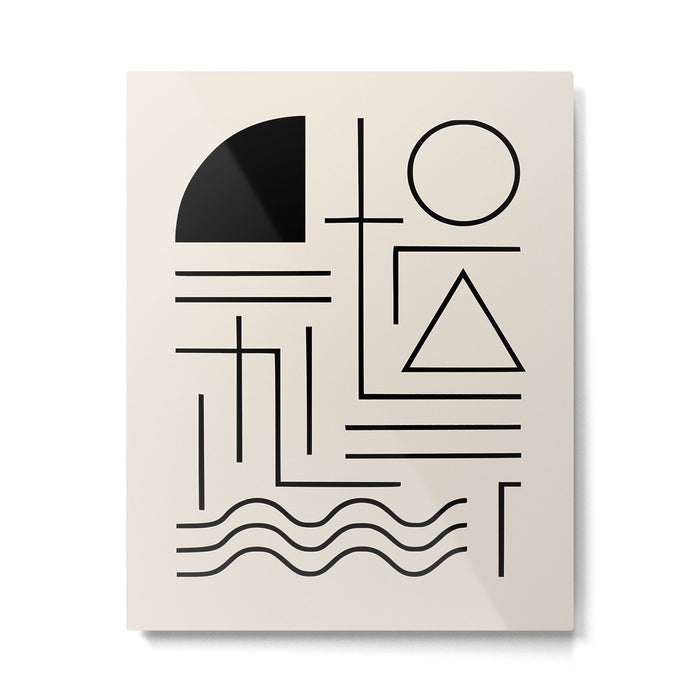 Minimal Bauhaus Geometric Design  Metal Print Gallery Image 1