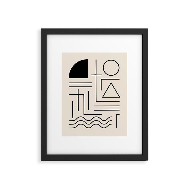 Minimal Bauhaus Geometric Design  Framed Art Print Gallery Image 5