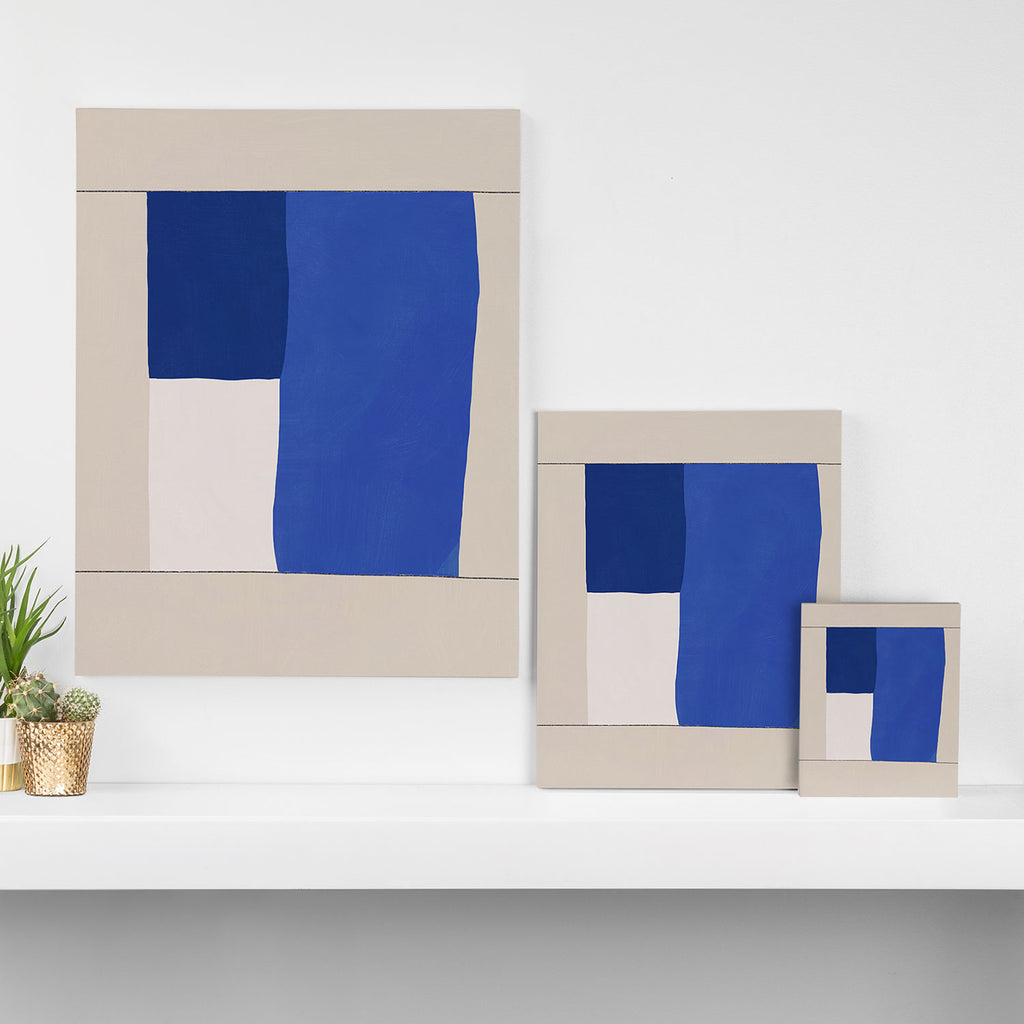 Minimal midcentury geometric block Canvas Print Gallery Image 3