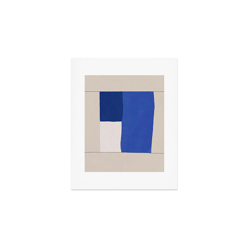 Minimal midcentury geometric block Art Print Gallery Image 1