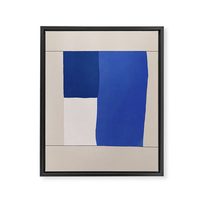Minimal midcentury geometric block Framed Canvas Print Gallery Image 1