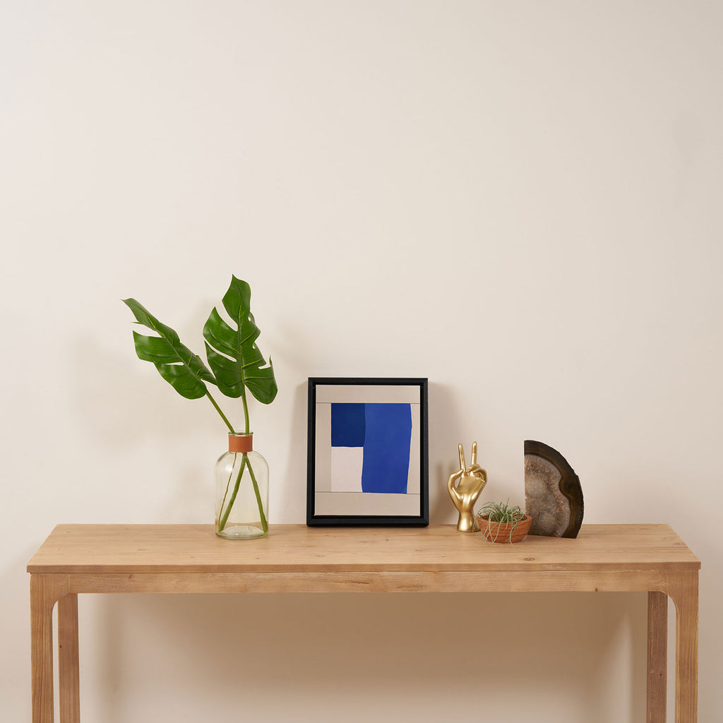 Minimal midcentury geometric block Framed Canvas Print Gallery Image 4