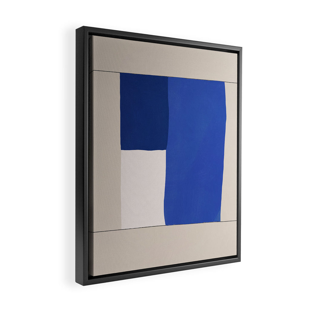 Minimal midcentury geometric block Framed Canvas Print Gallery Image 2