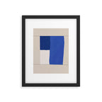 Minimal midcentury geometric block Framed Art Print Gallery Image 5
