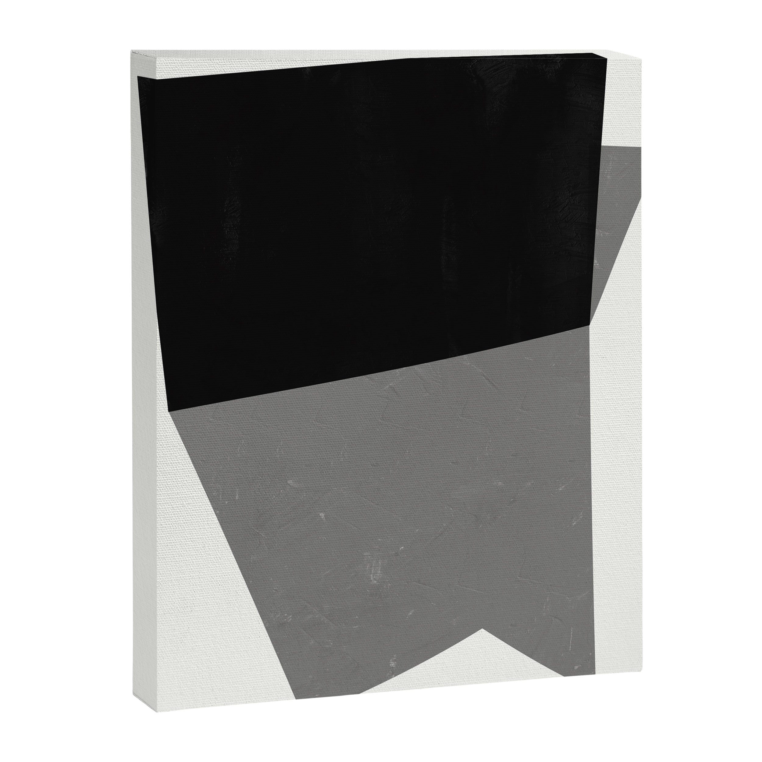 Minimalist greyscale geometry Canvas Print Gallery Image 6