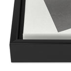 Minimalist greyscale geometry Framed Canvas Print Gallery Image 3