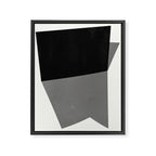 Minimalist greyscale geometry Framed Canvas Print Gallery Image 6
