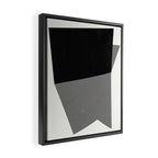 Minimalist greyscale geometry Framed Canvas Print Gallery Image 2