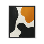 Neutral black orange curves Framed Canvas Print Gallery Image 6