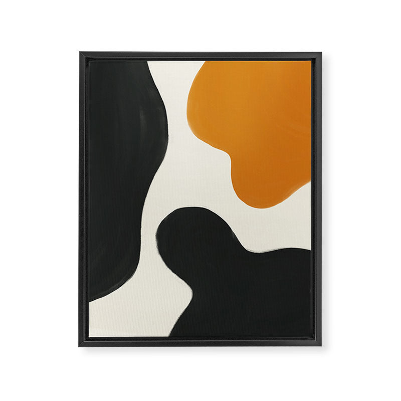 Neutral black orange curves Framed Canvas Print Gallery Image 6