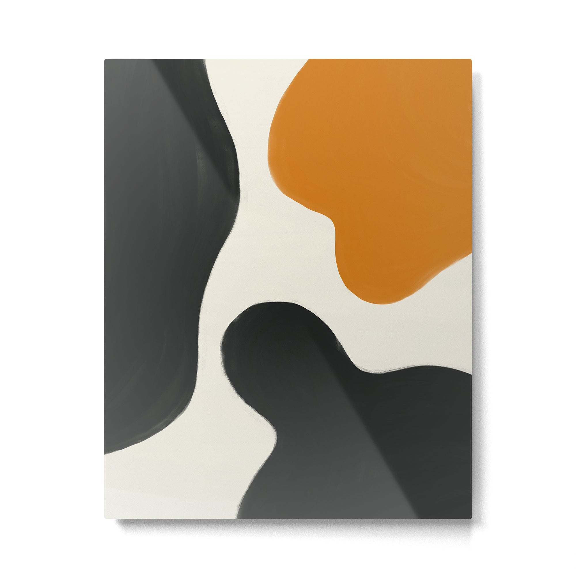 Neutral black orange curves Metal Print Gallery Image 4