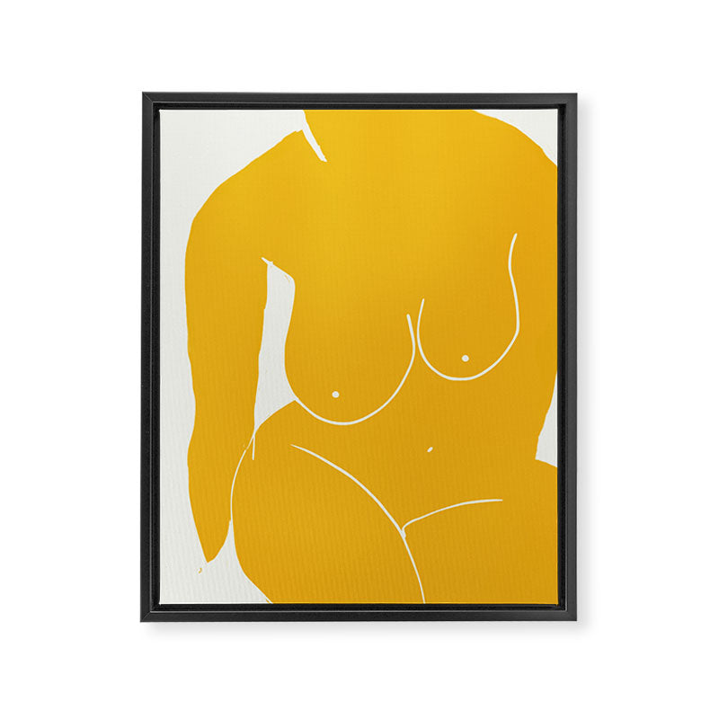 Nude in yellow 2 Framed Canvas Print Gallery Image 6