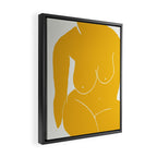 Nude in yellow 2 Framed Canvas Print Gallery Image 2