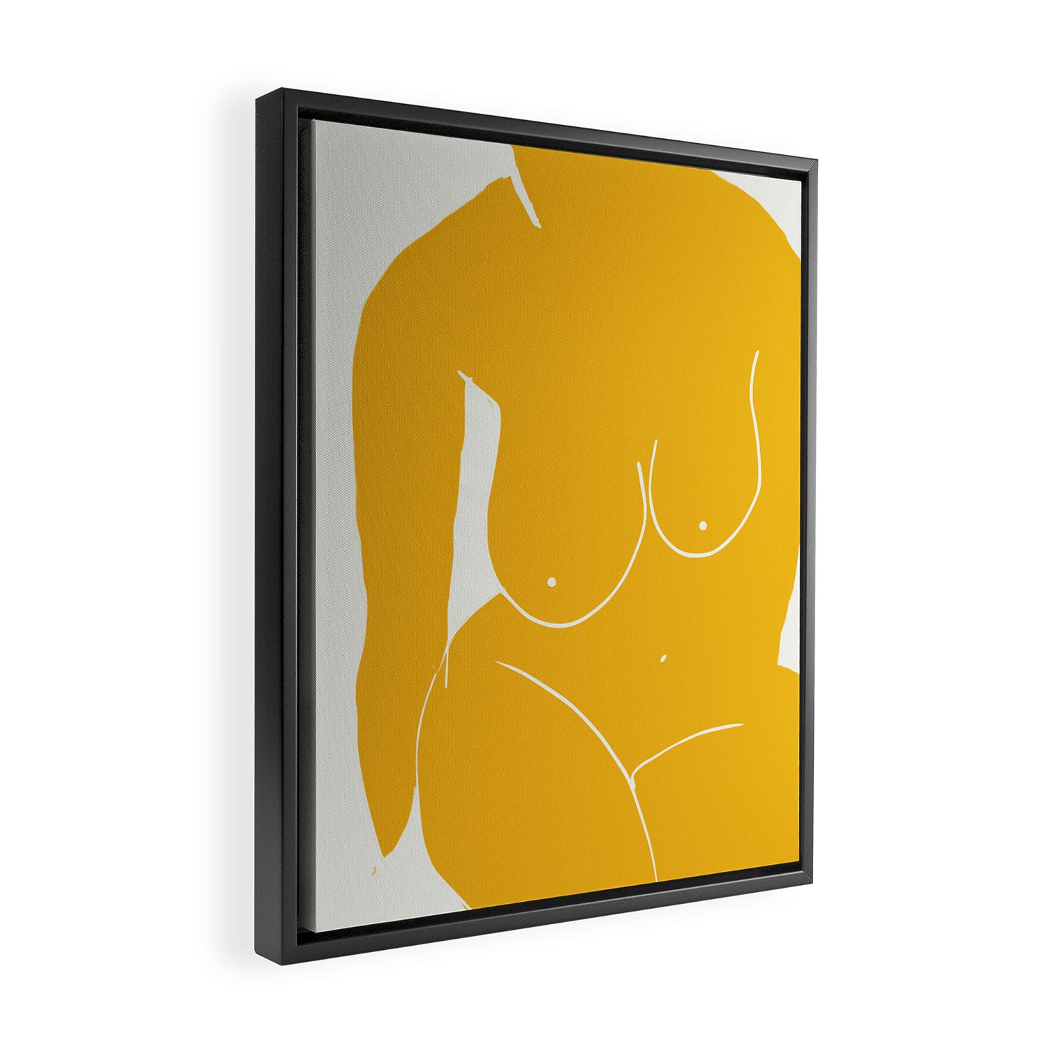 Nude in yellow 2 Framed Canvas Print Gallery Image 2