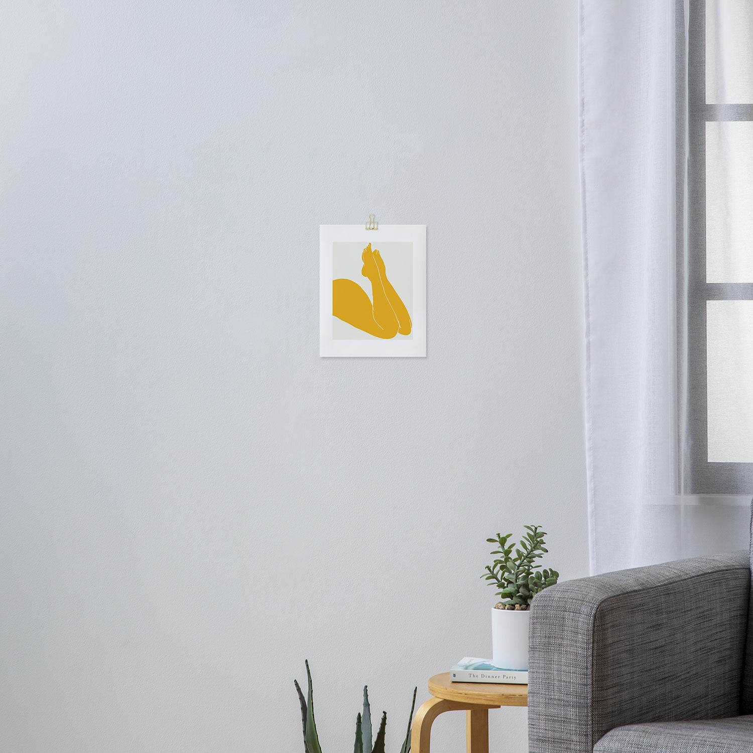 Nude in yellow 3 Art Print Gallery Image 3