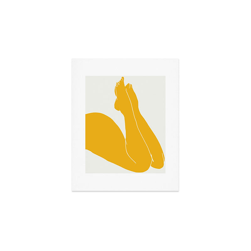 Nude in yellow 3 Art Print