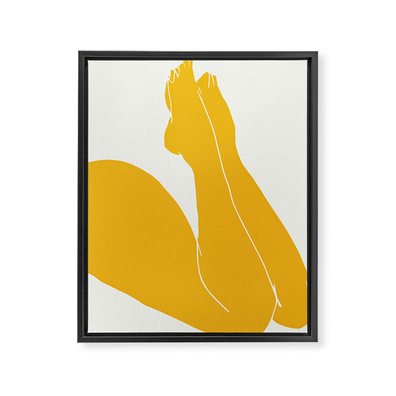 Nude in yellow 3 Framed Canvas Print Gallery Image 6