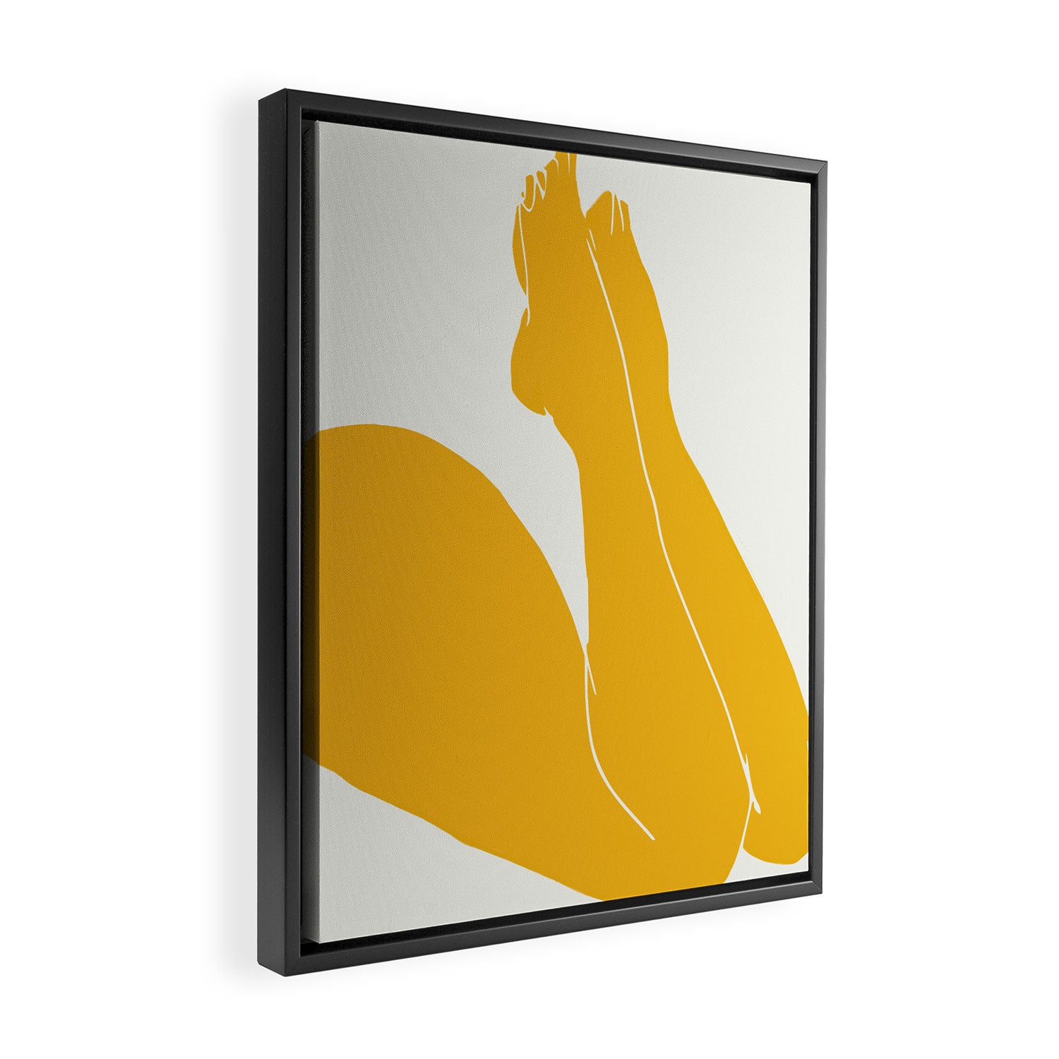 Nude in yellow 3 Framed Canvas Print Gallery Image 2