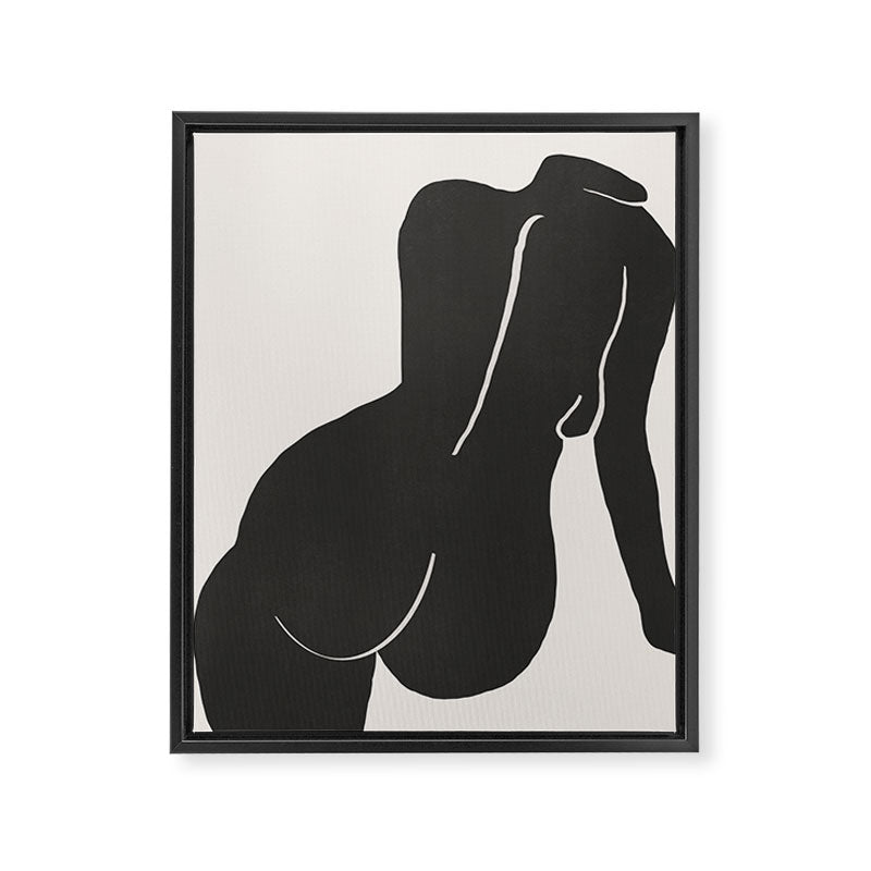 Nude in yellow black var Framed Canvas Print Gallery Image 6