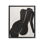 Nude in yellow black var Framed Canvas Print Gallery Image 6