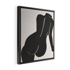 Nude in yellow black var Framed Canvas Print Gallery Image 2