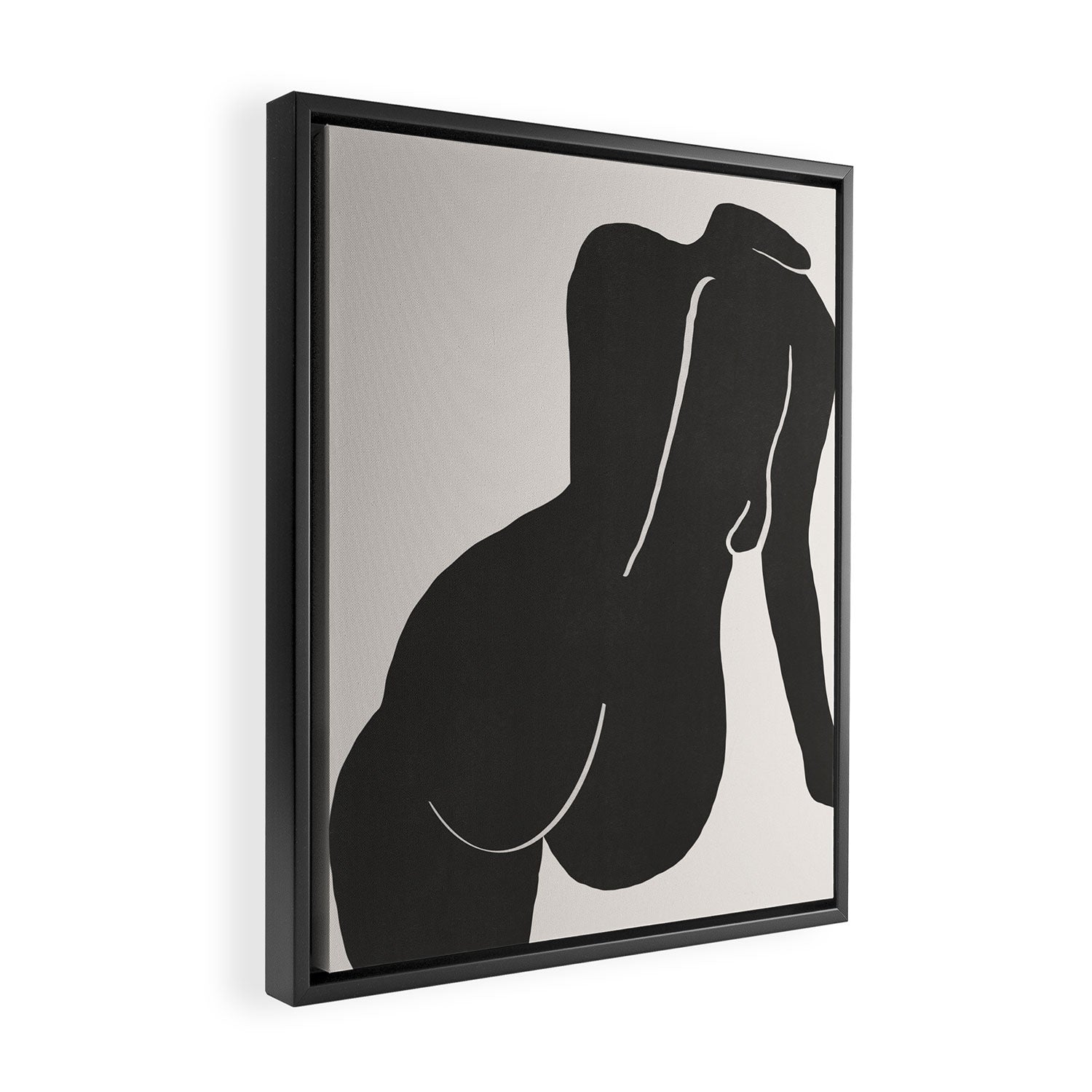 Nude in yellow black var Framed Canvas Print Gallery Image 2