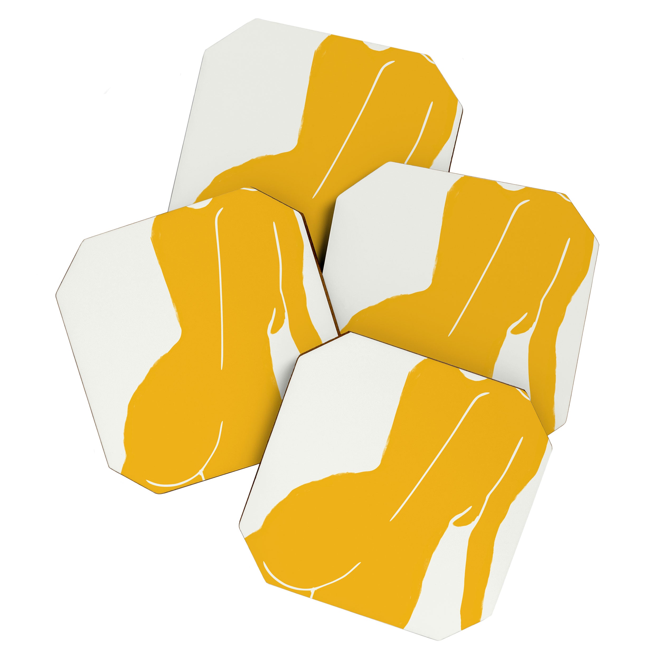 Nude in yellow Coaster Gallery Image 1