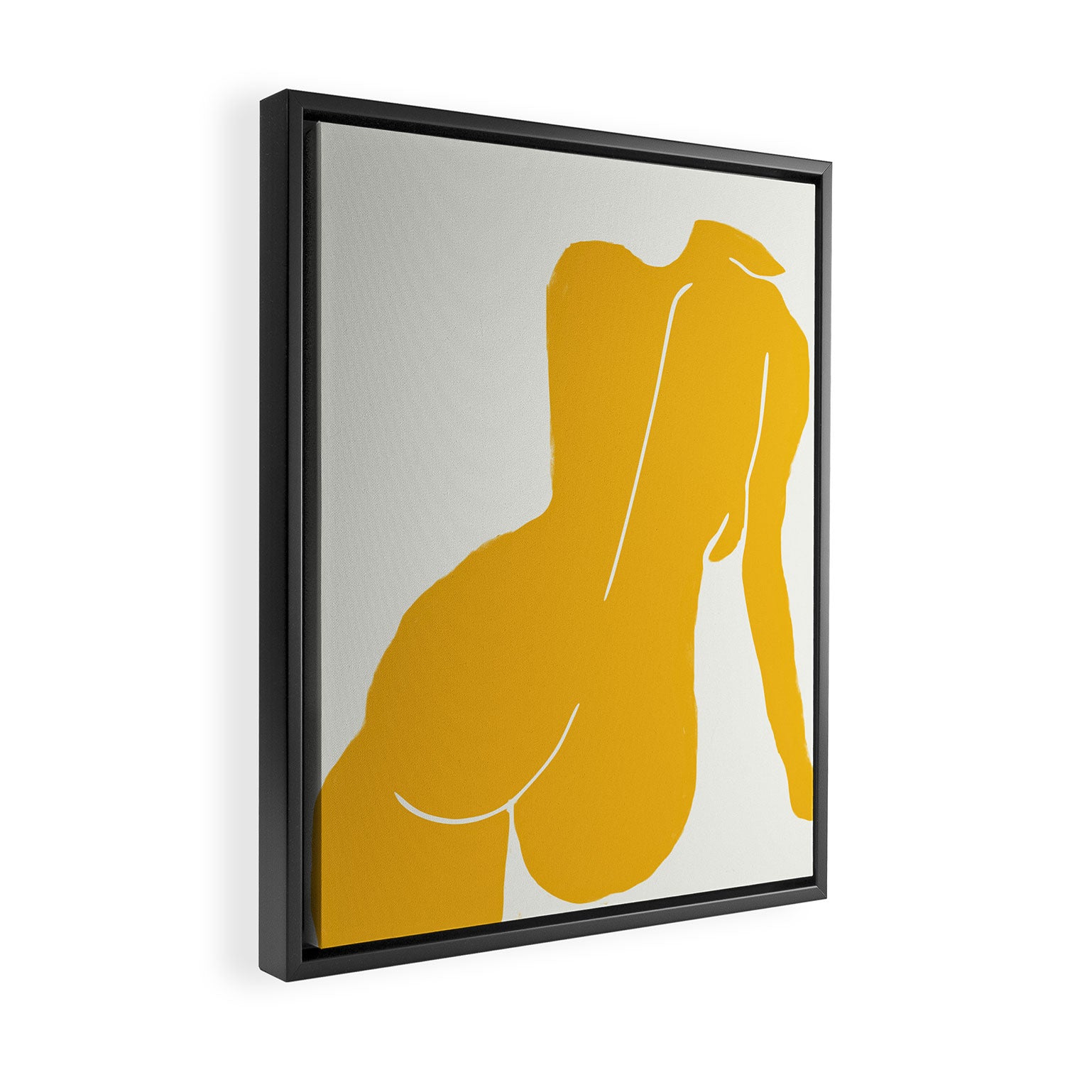 Nude in yellow Framed Canvas Print Gallery Image 2