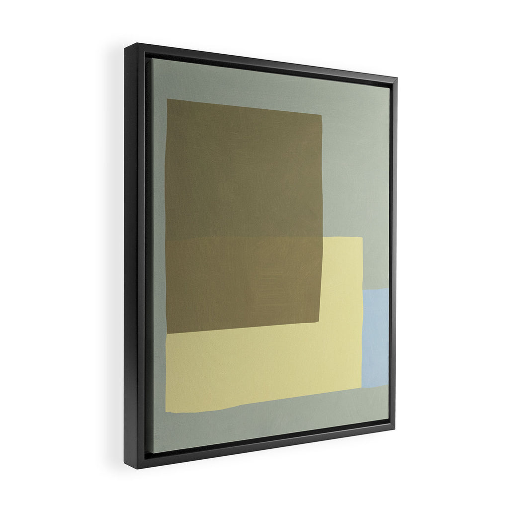 Overlay of colors minimal design 03 Framed Canvas Print Gallery Image 2