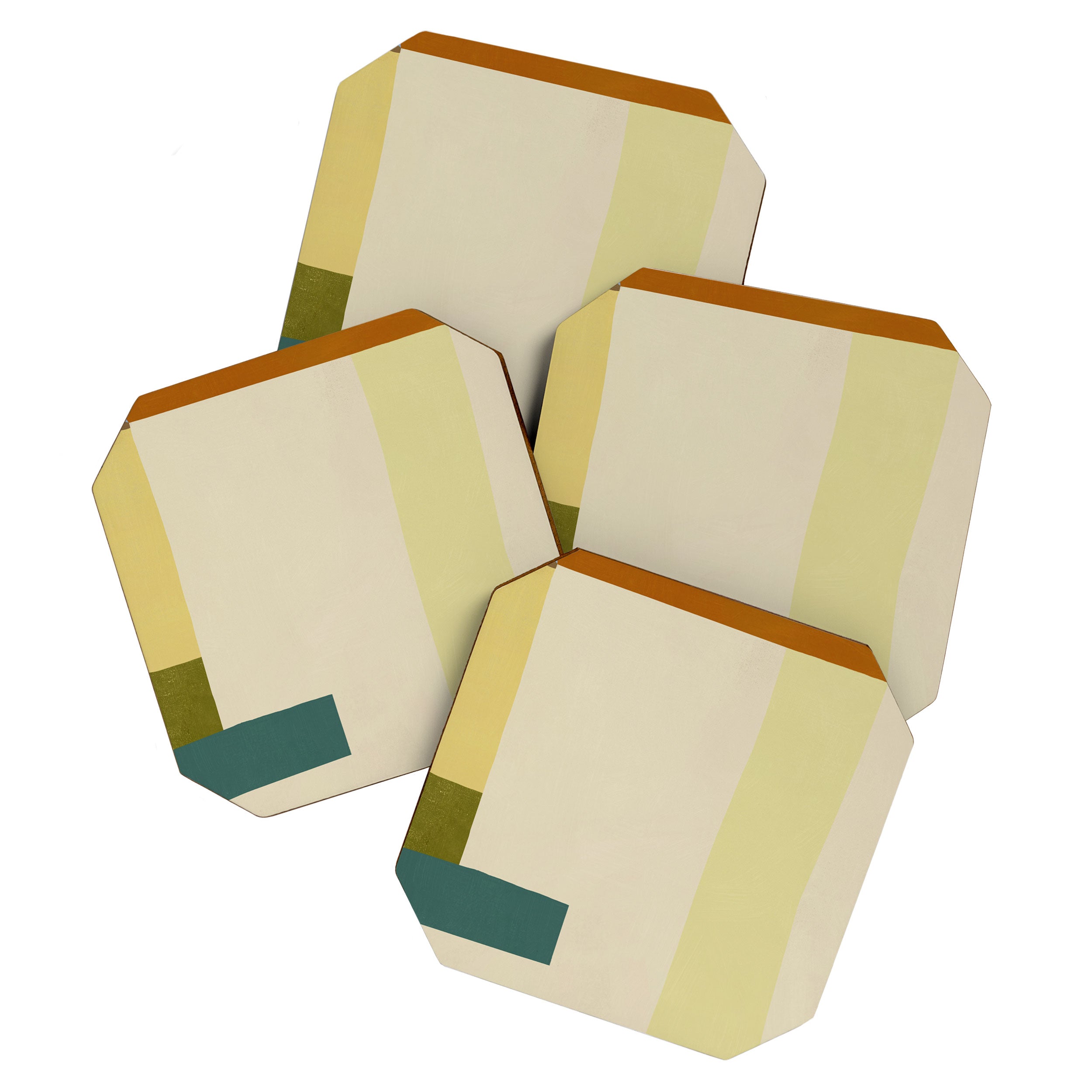 Overlay of colors minimal design 04 Coaster Gallery Image 1