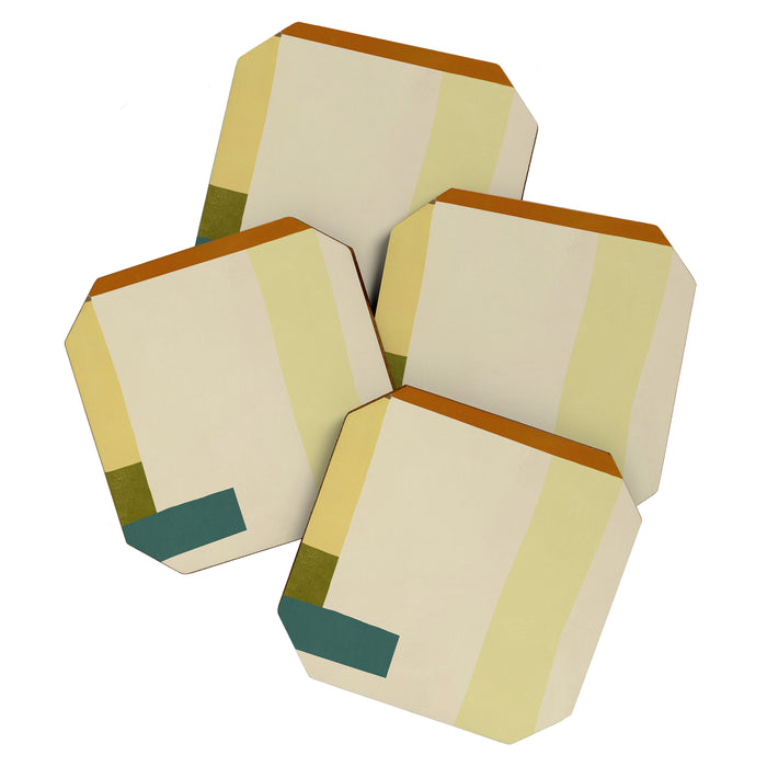 Overlay of colors minimal design 04 Coaster Gallery Image 1