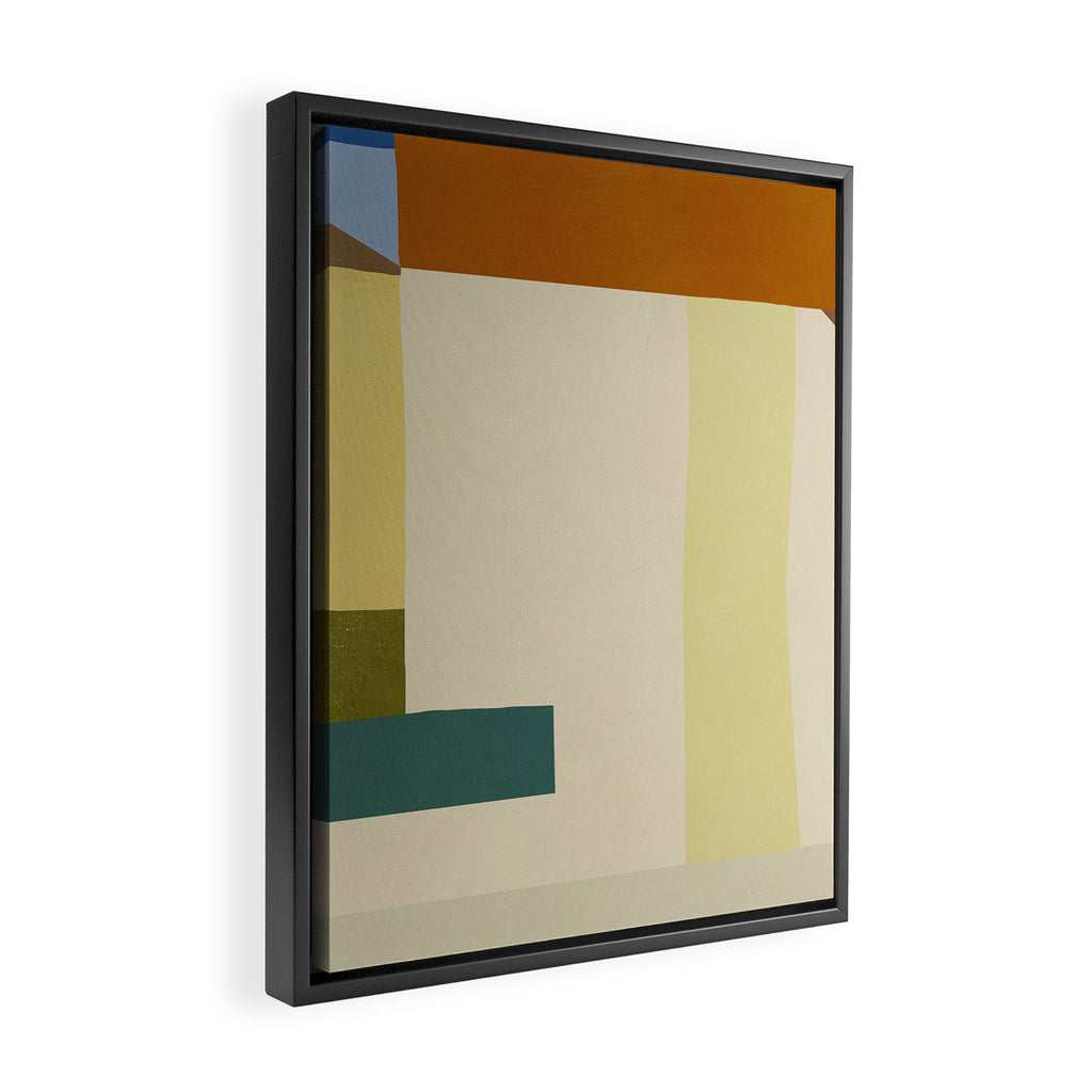 Overlay of colors minimal design 04 Framed Canvas Print Gallery Image 2