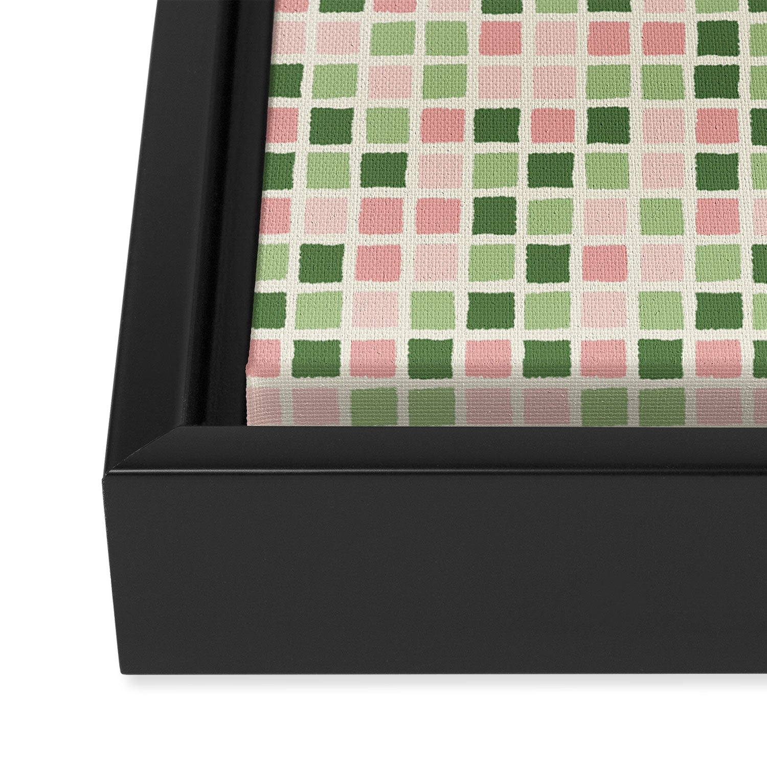 Pattern grid mosaic Framed Canvas Print Gallery Image 3