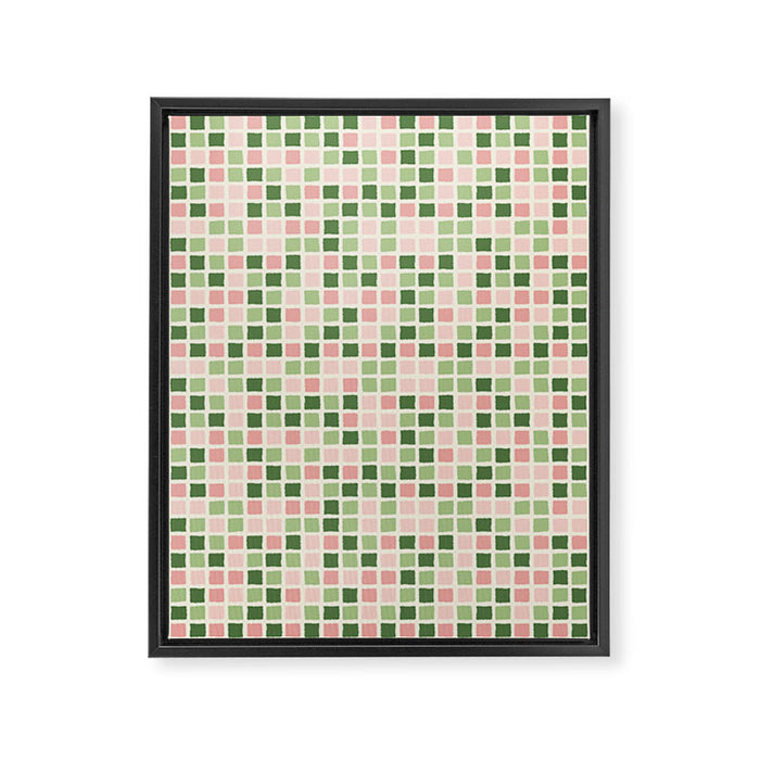 Pattern grid mosaic Framed Canvas Print Gallery Image 1
