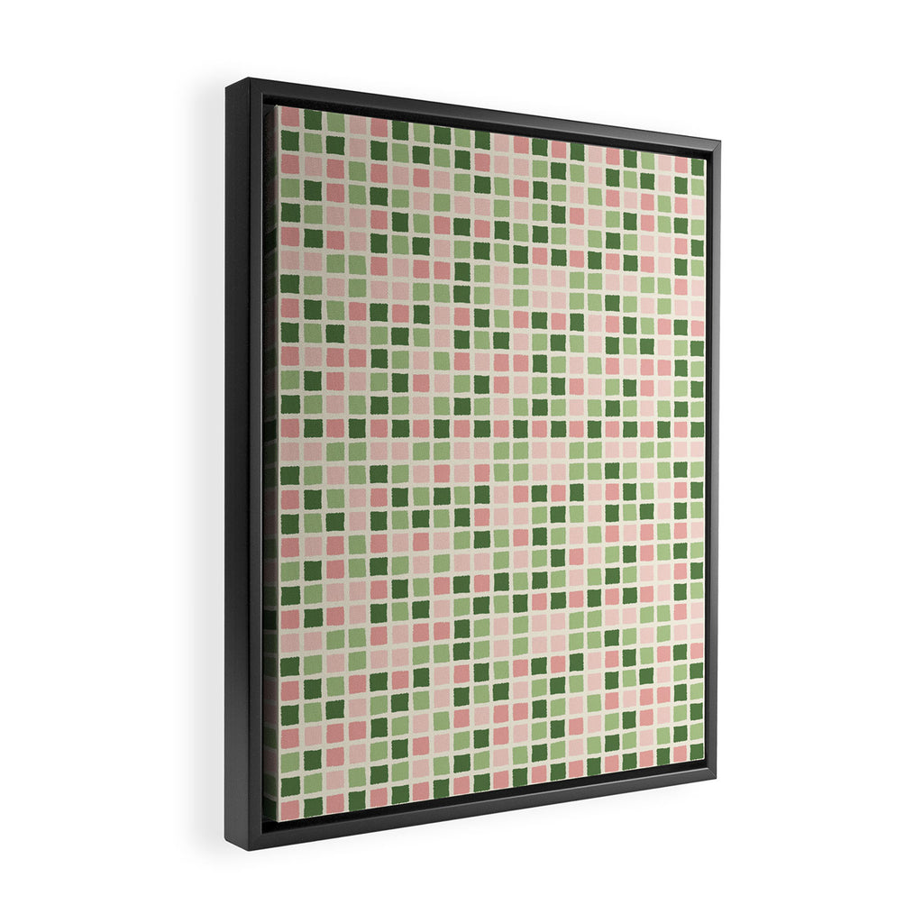 Pattern grid mosaic Framed Canvas Print Gallery Image 2