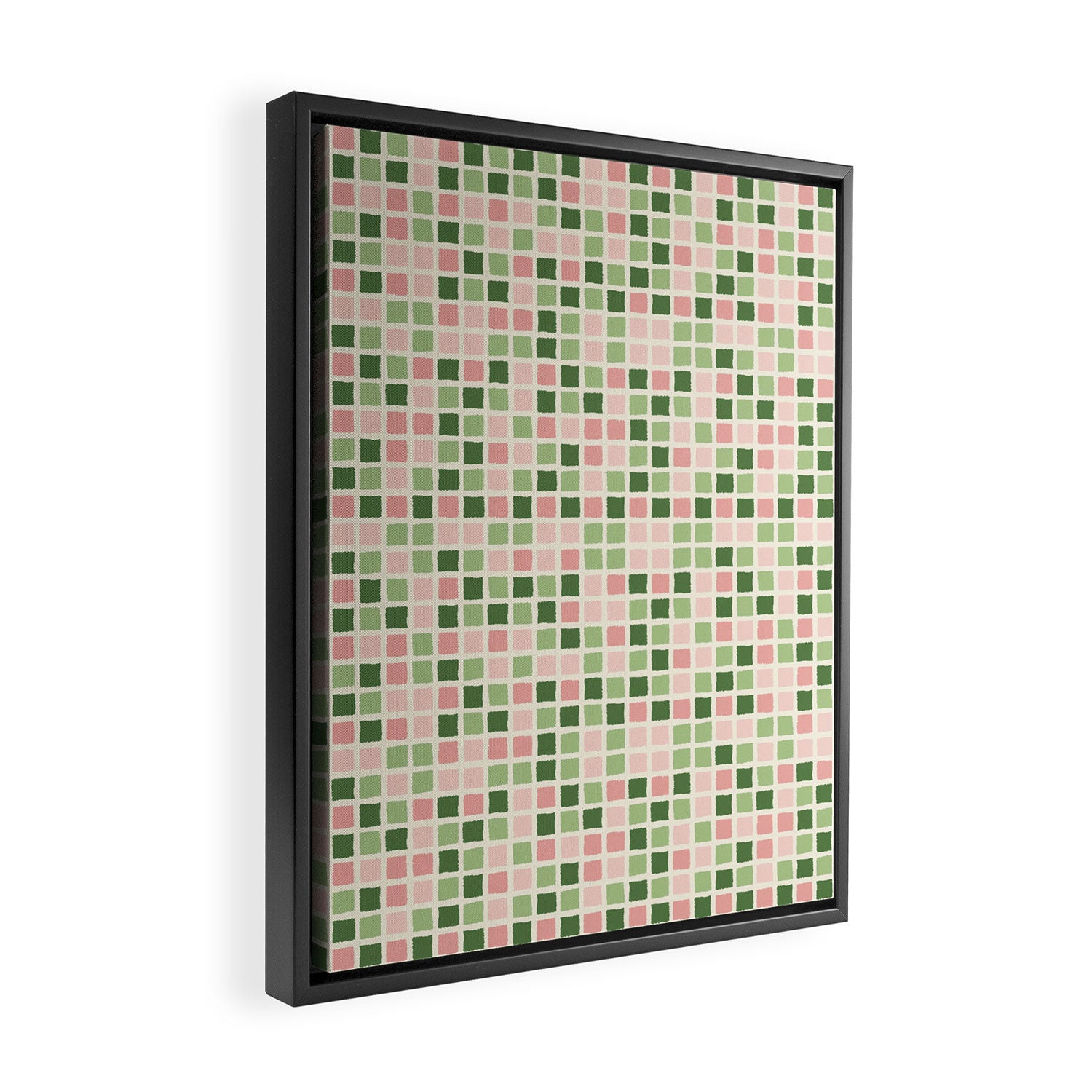 Pattern grid mosaic Framed Canvas Print Gallery Image 2