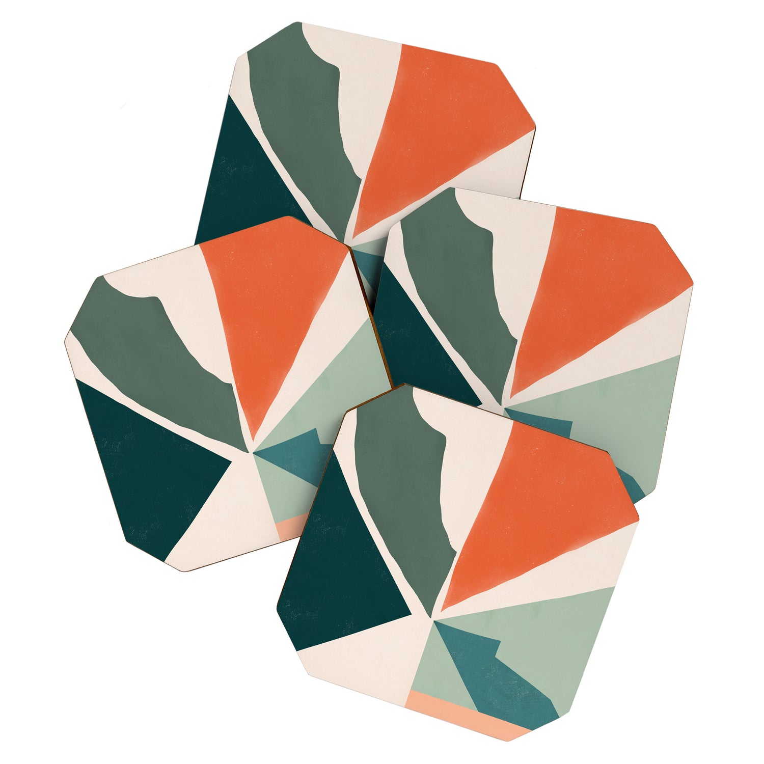 Peach angles balance Coaster Gallery Image 1