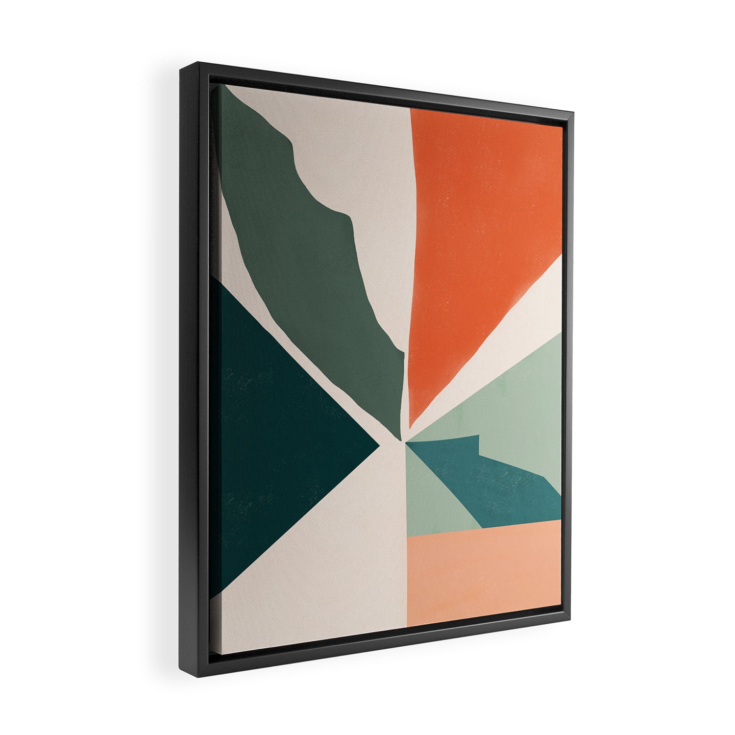 Peach angles balance Framed Canvas Print Gallery Image 2