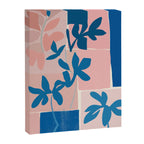 Pink Blue leaves composition Canvas Print Gallery Image 6
